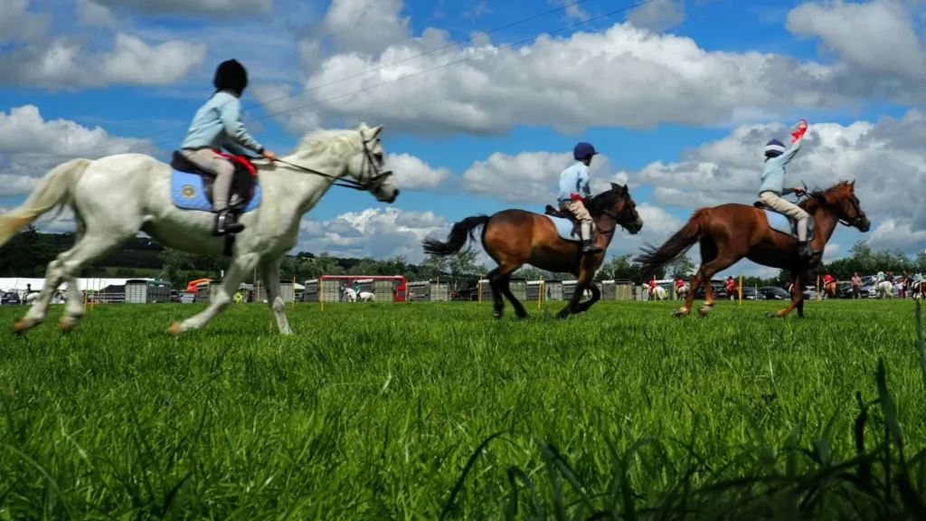 Horse riding in the English countryside